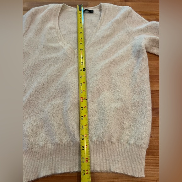 Peruvian Connection Cream V-Neck Alpaca Sweater - Picture 9 of 10